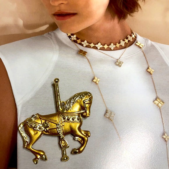 🖤NEW💕Caroucel (merry-go-around) gold brooch - Picture 4 of 12
